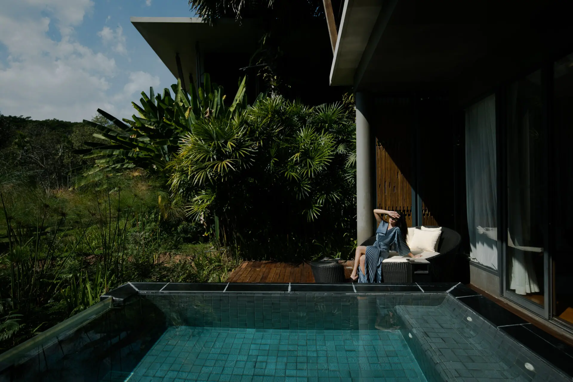 Luxury Plunge Pool Pavilion offering privacy, comfort, and a refreshing mountain-side pool experience at a 5-star Chiang Mai resort.