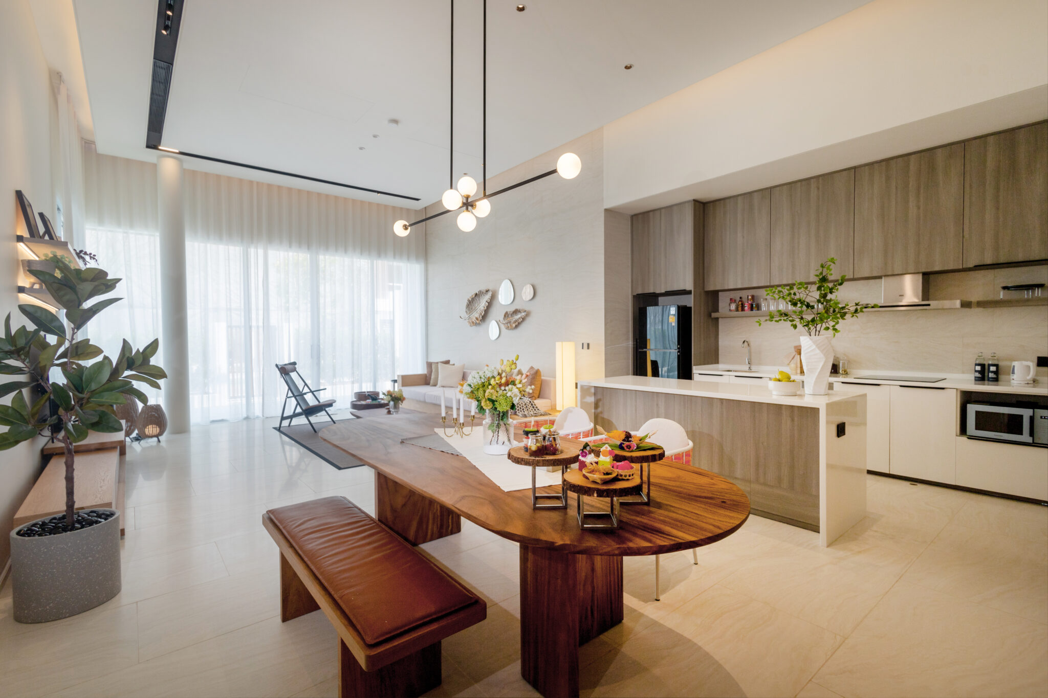 Hua Hin Cha Am luxury 2 bedroom villa surrounded by lush green gardens