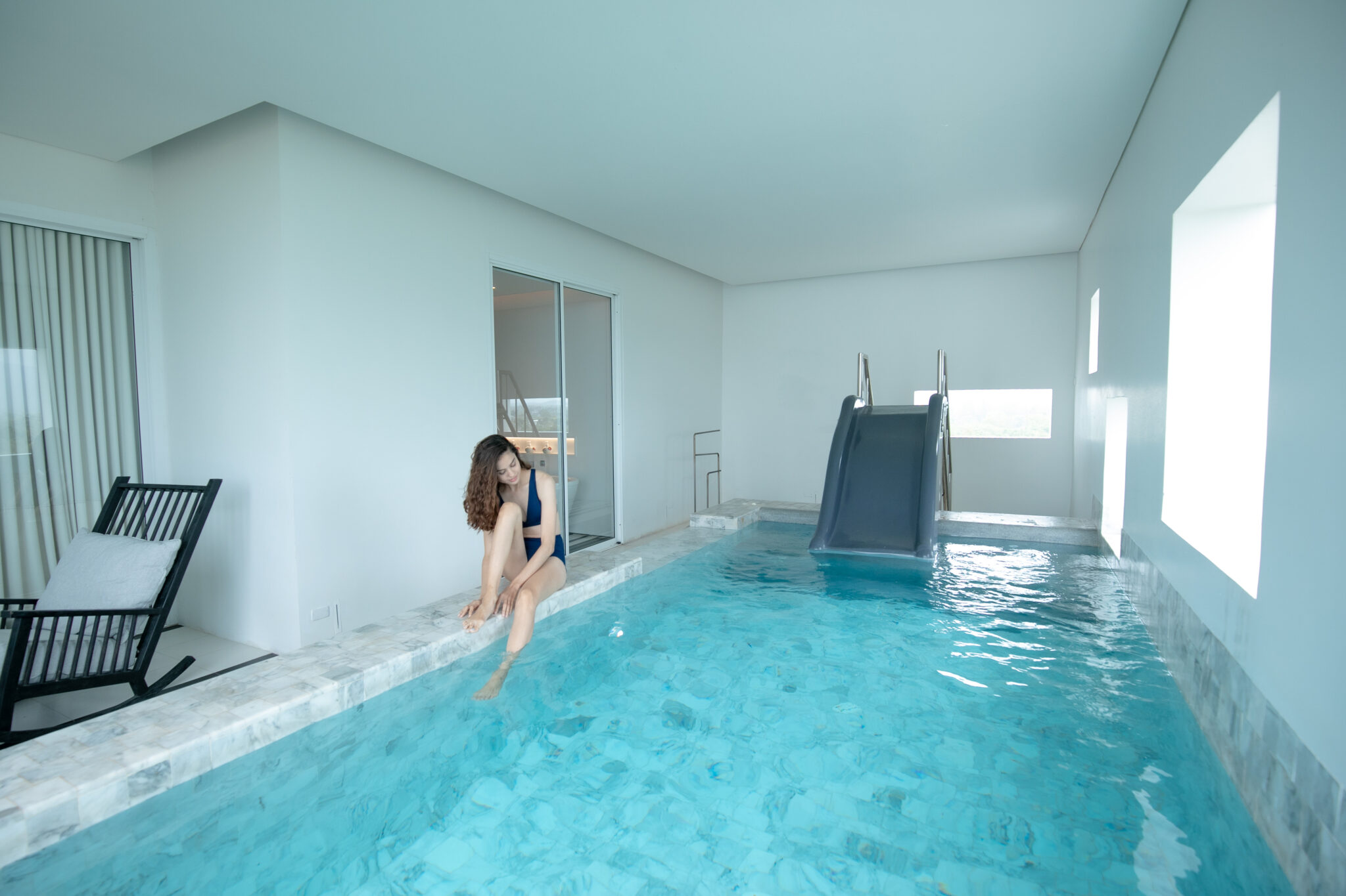 Romantic Hua Hin Cha Am resort with 5 star pool villas and tropical slider area