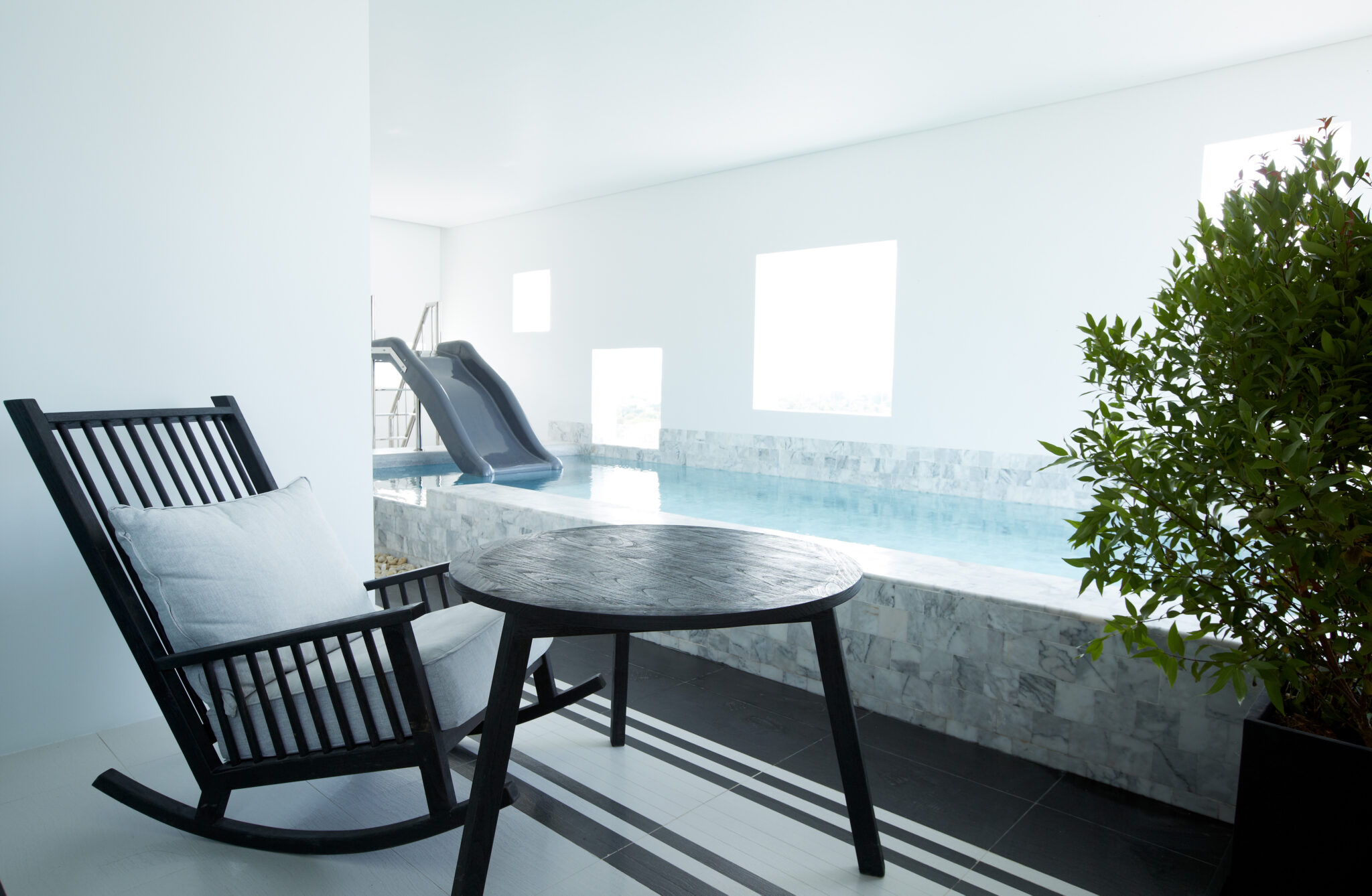 Beachfront Hua Hin Cha Am 5 star resort with villa pool and slider for kids