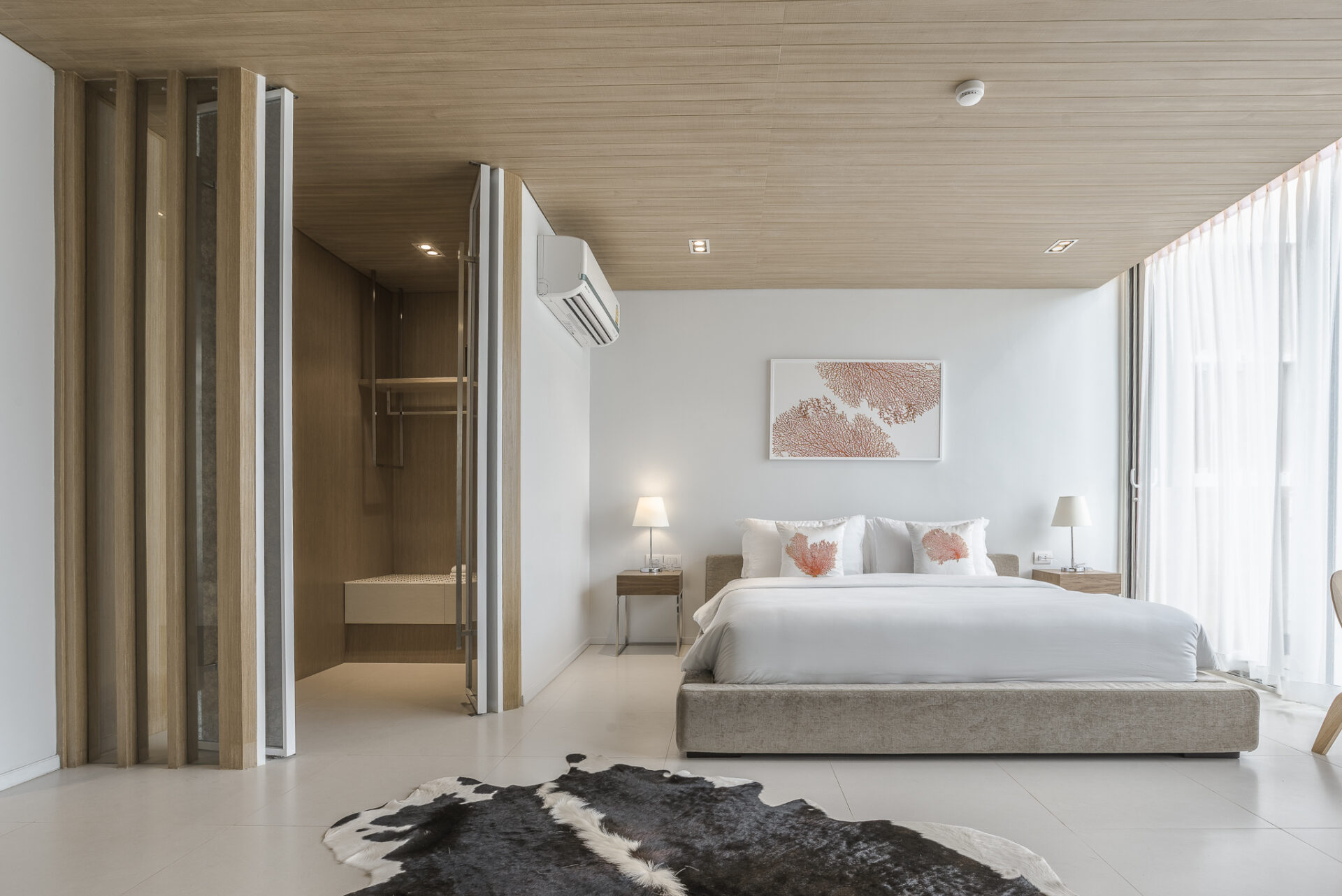 Modern villa kitchen with clean design and practical space for group stays.