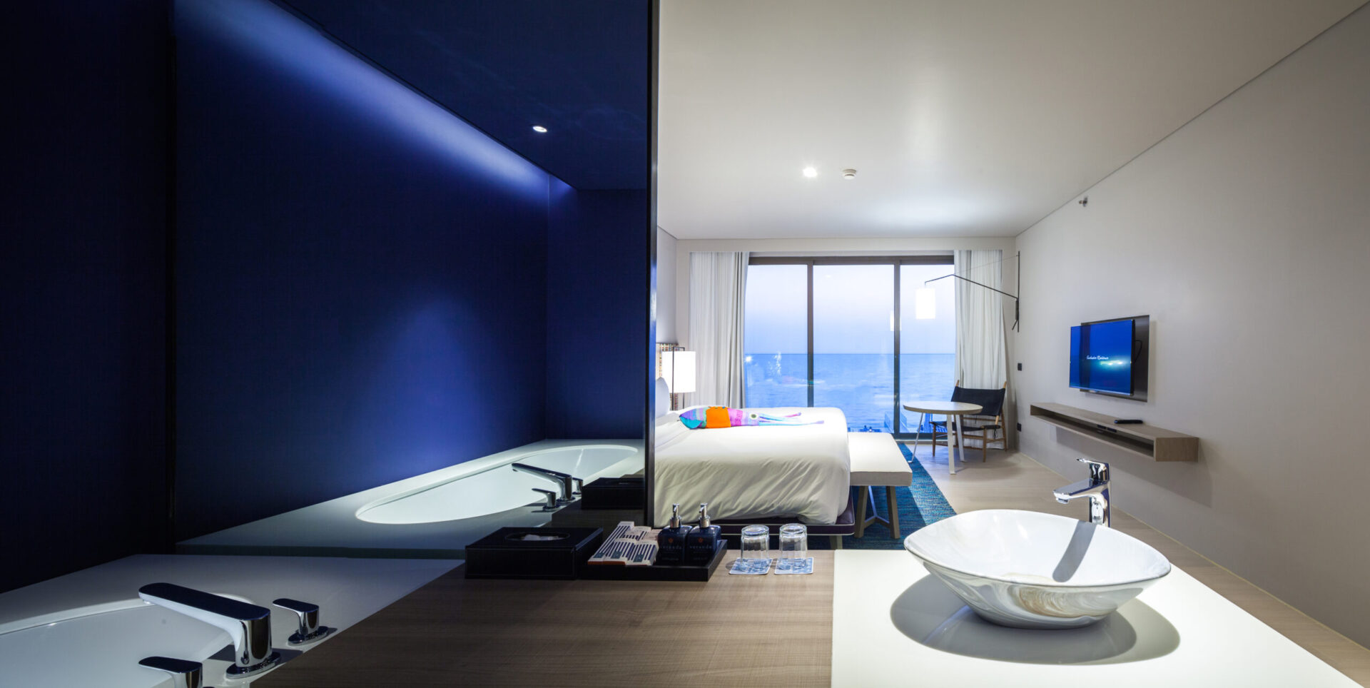 Elegant two-bedroom villa with bright interiors and a stunning infinity-style sky pool overlooking the sea.